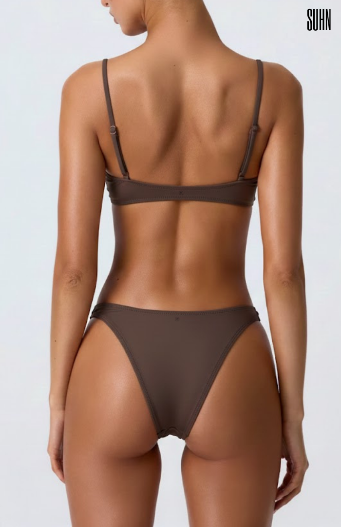 Origin Maui Brown Scoop Bikini Set - Back View