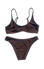 Brown scoop bikini set