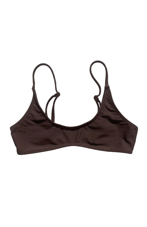 Brown bikini top
